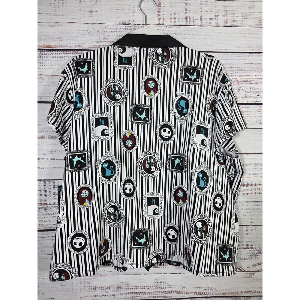 Disney Nightmare Before Christmas Button up shirt and short set XL 16-18 - Picture 3 of 6